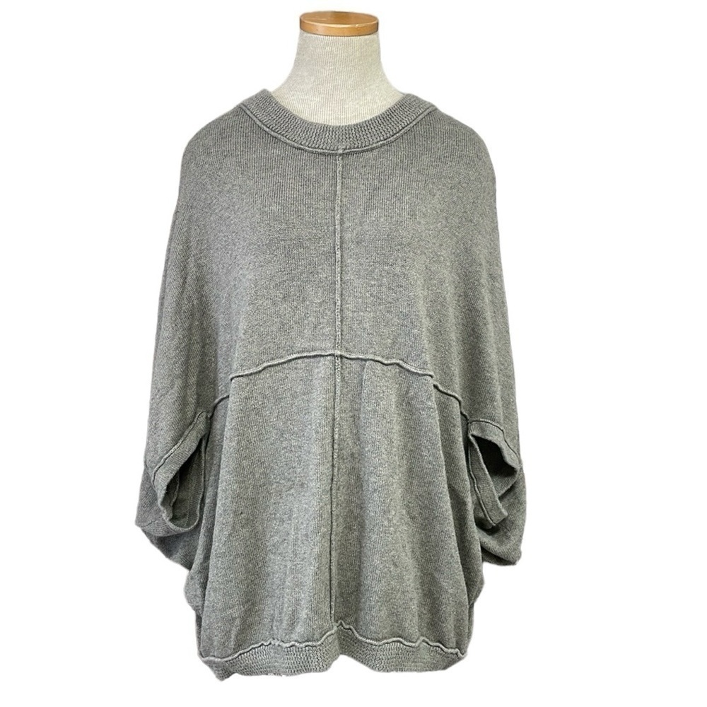 Laurie B. Sweater Women's S Small Beige Dolman Sleeve Exposed Seam Cashmere